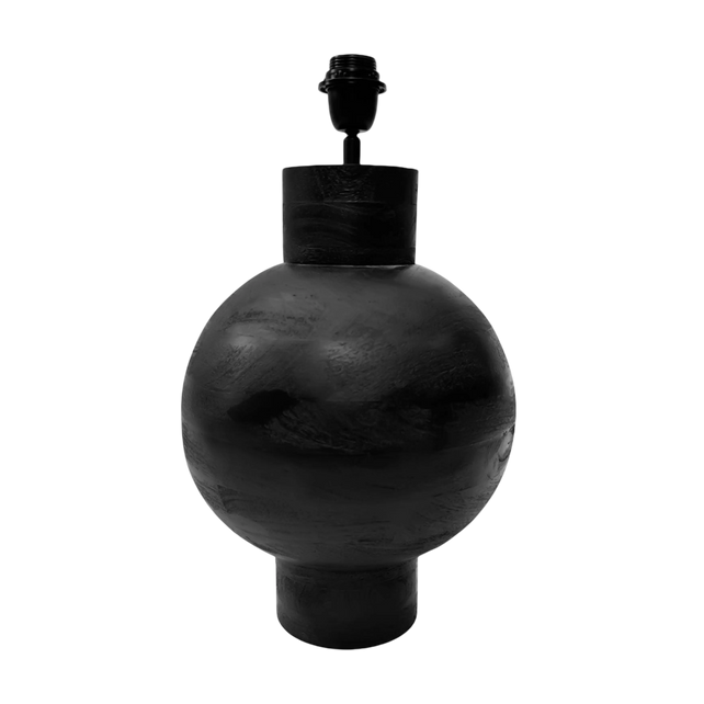 SALE Table lamp black mango wood 24x24x43