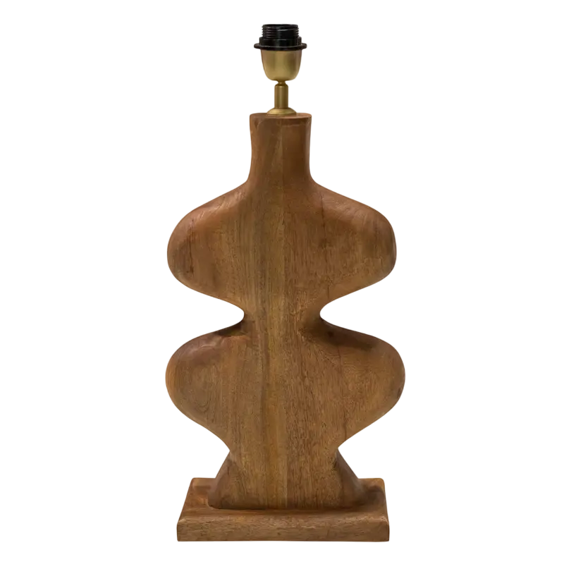 Table lamp brown mango wood 30x12x59