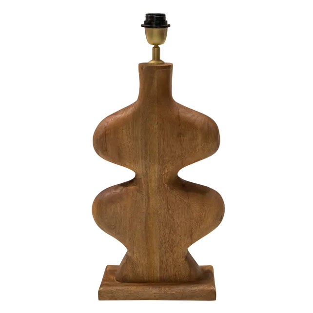 Table lamp brown mango wood 30x12x59