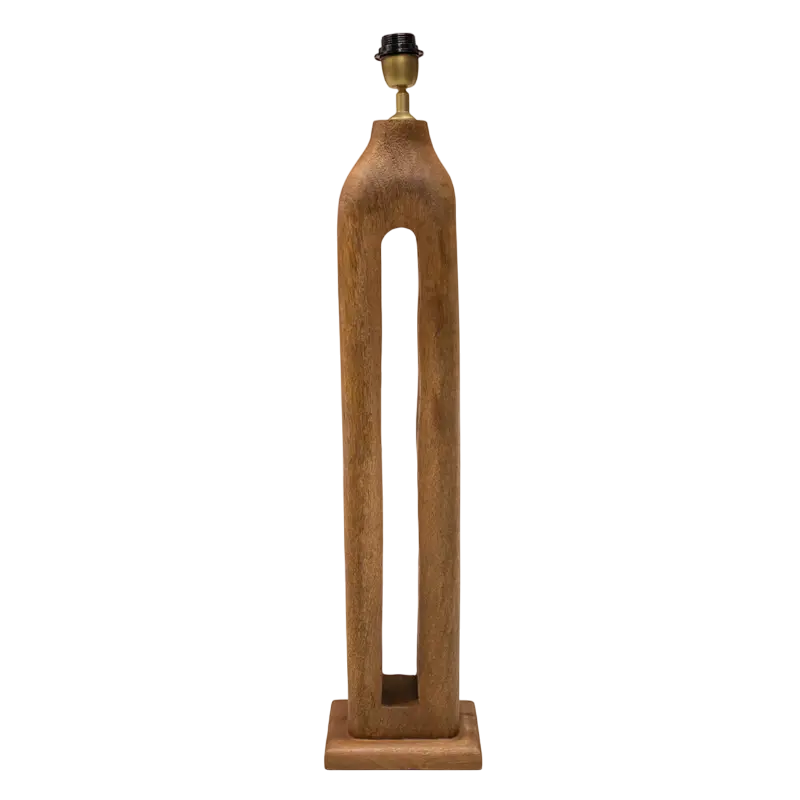 Floor lamp brown mango wood 19x14x85