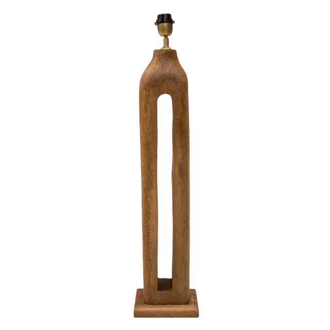 Floor lamp brown mango wood 19x14x85