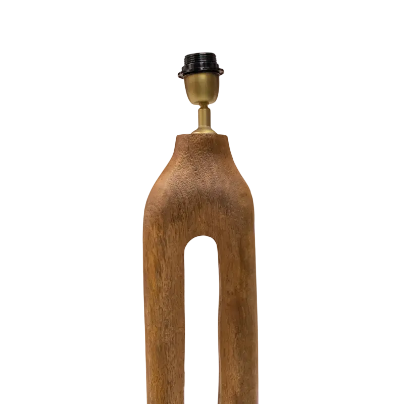 Floor lamp brown mango wood 19x14x85