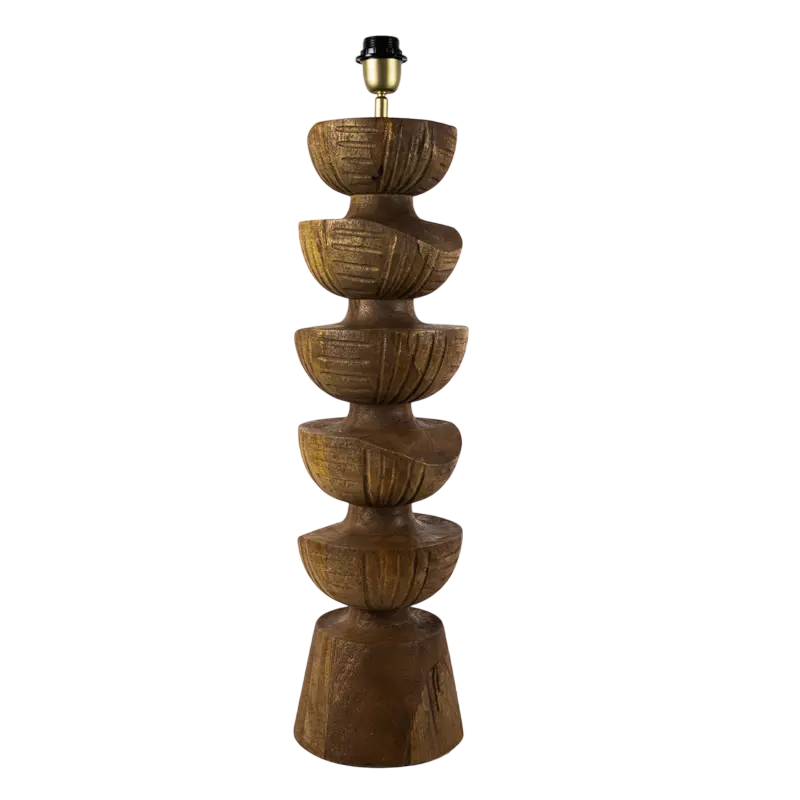 Floor lamp brown mango wood 19x19x163