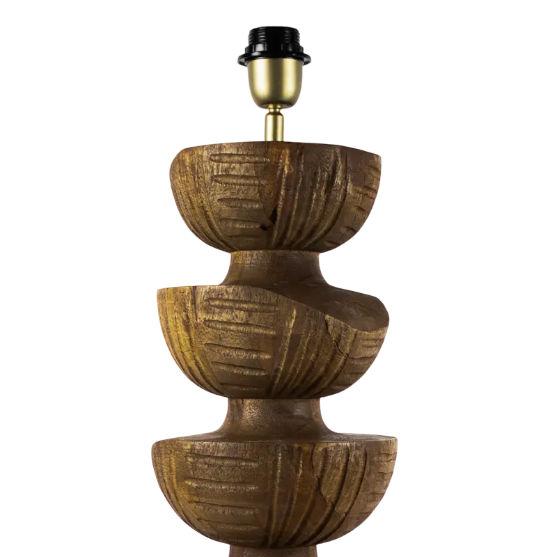 Floor lamp brown mango wood 19x19x163