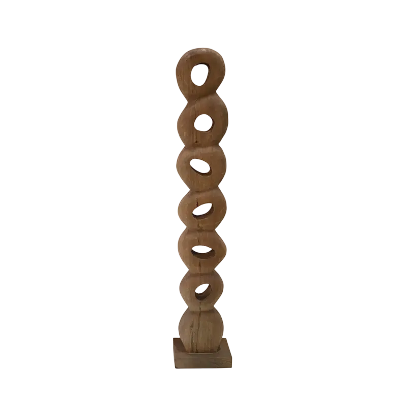 Decorative object brown mango wood 20x15x107