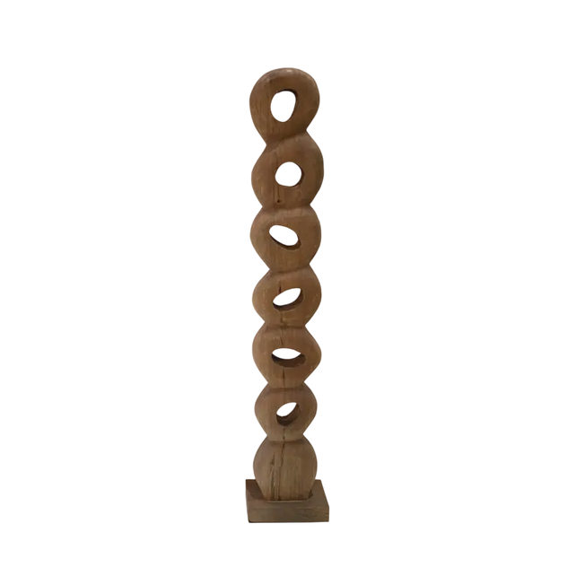 Decorative object brown mango wood 20x15x107