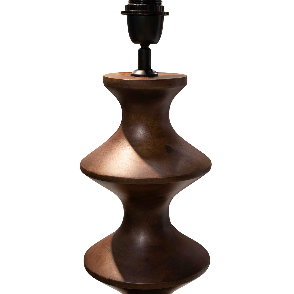 Floor lamp dark brown mango wood 27x27x134