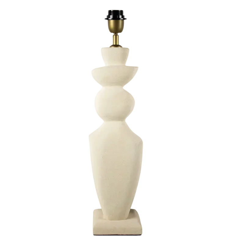 Table lamp light grey mango wood 13x12x57