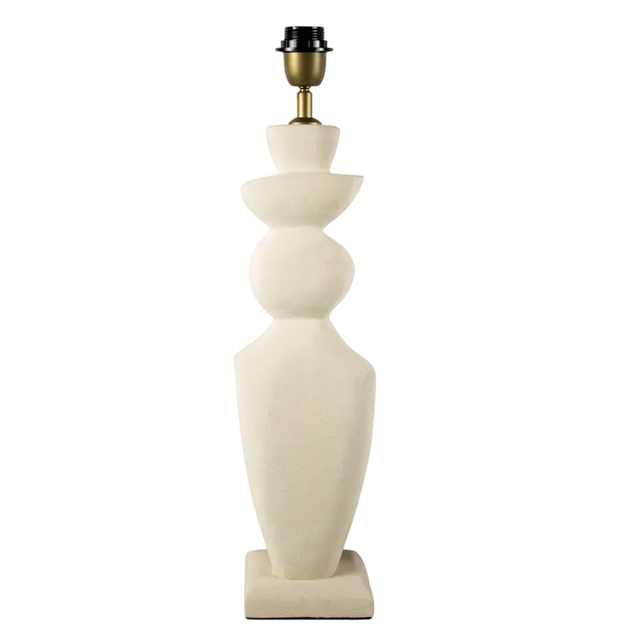 Table lamp light grey mango wood 13x12x57