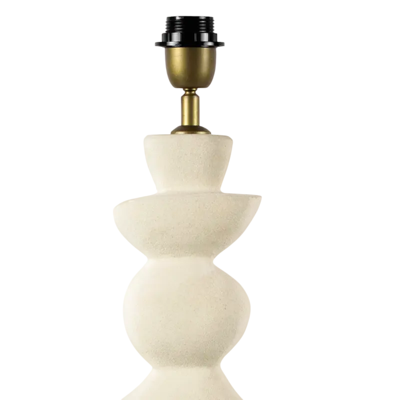 Table lamp light grey mango wood 13x12x57