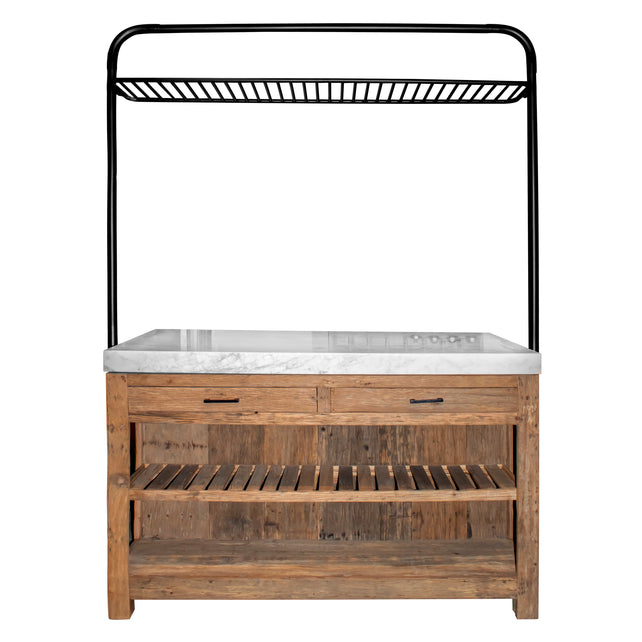 Bar island AMORE 150x81x97cm reclaimed wood