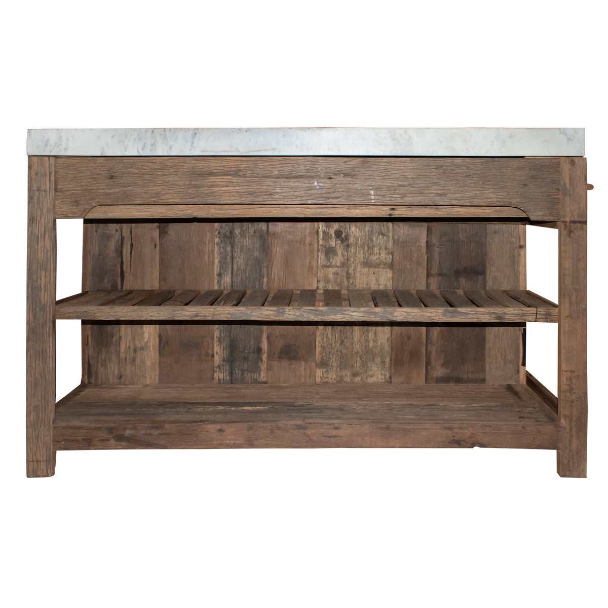 Bar counter WHITMORE extendable 155x81x98cm reclaimed wood