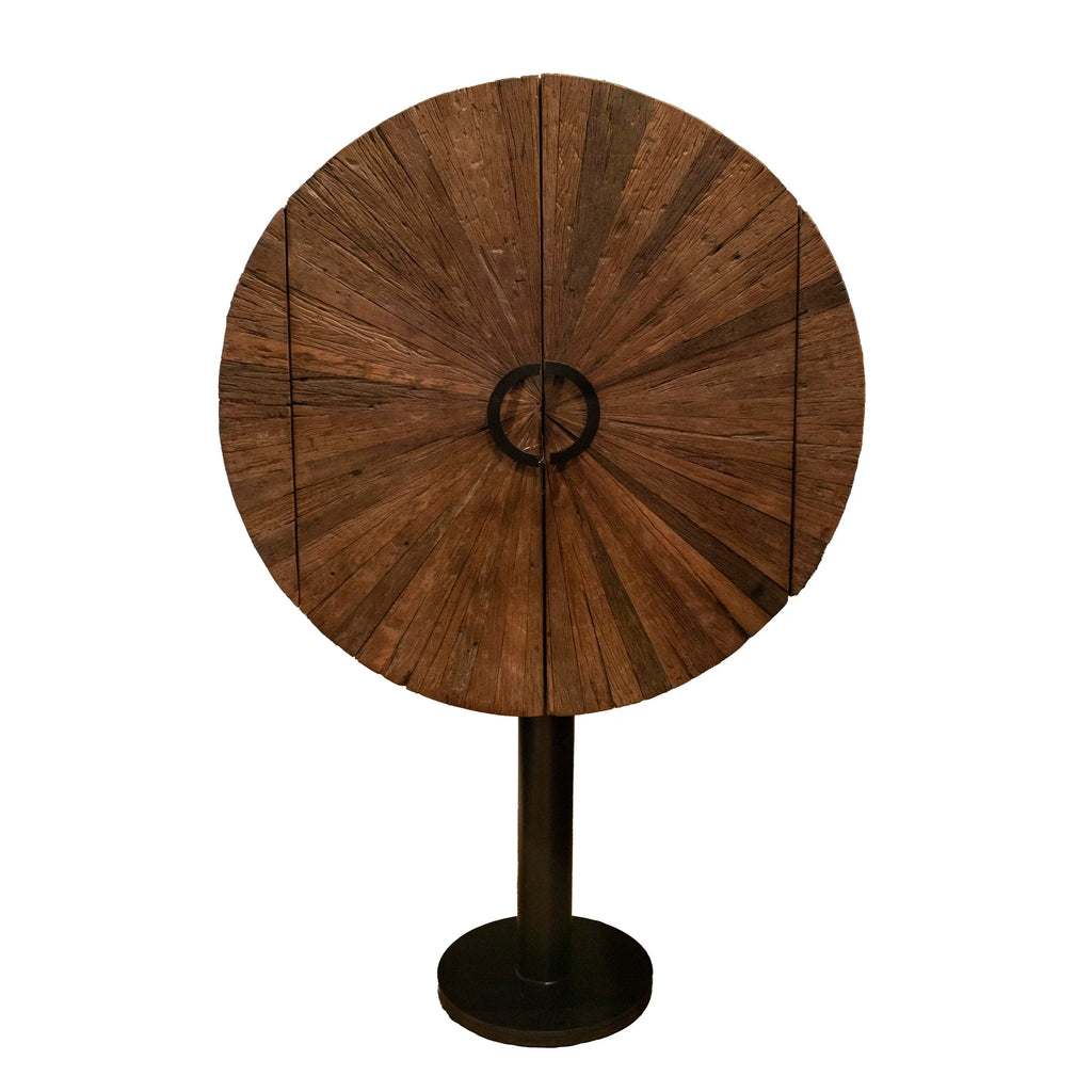 Bar cabinet round wood 100x41x160