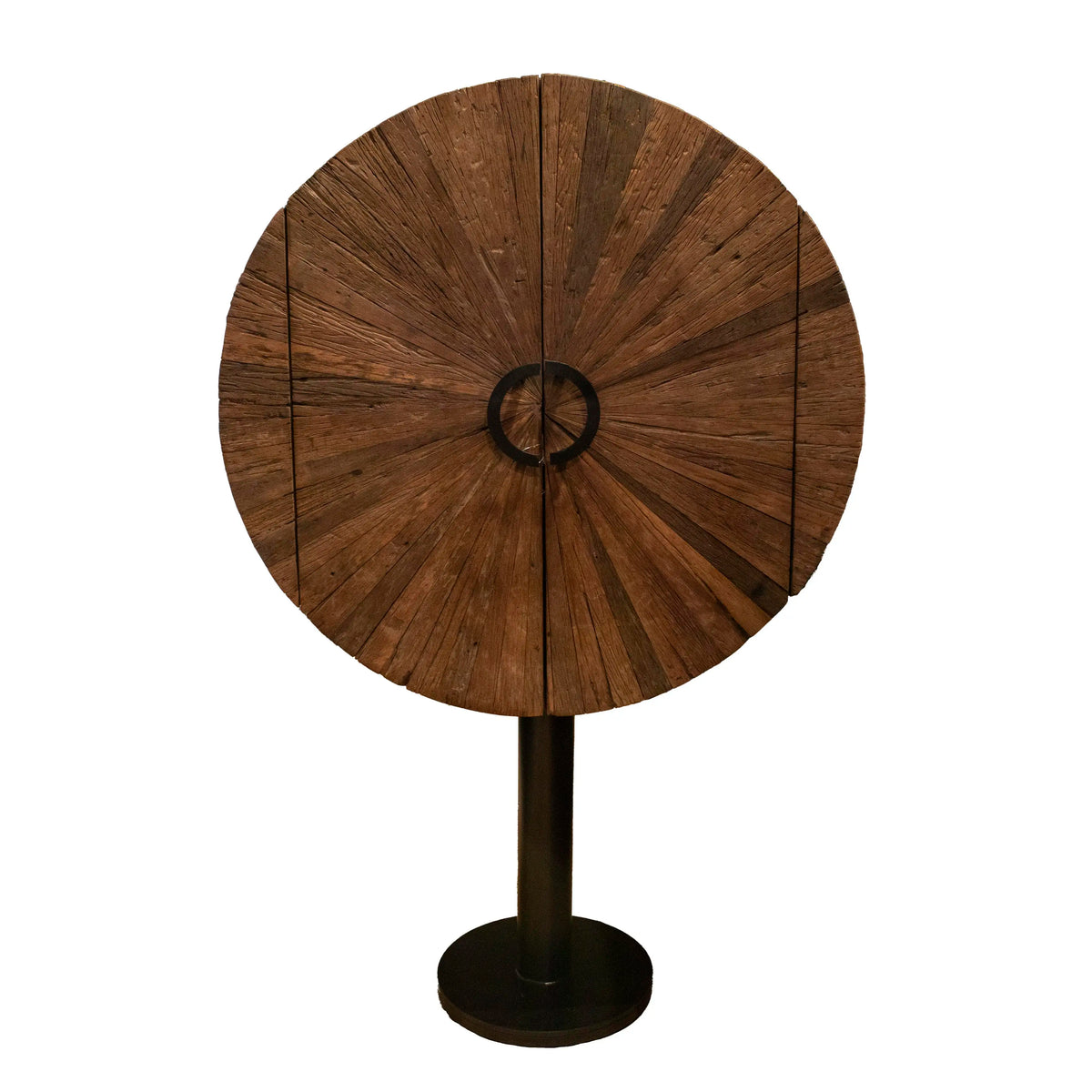 Bar cabinet round wood 100x41x160