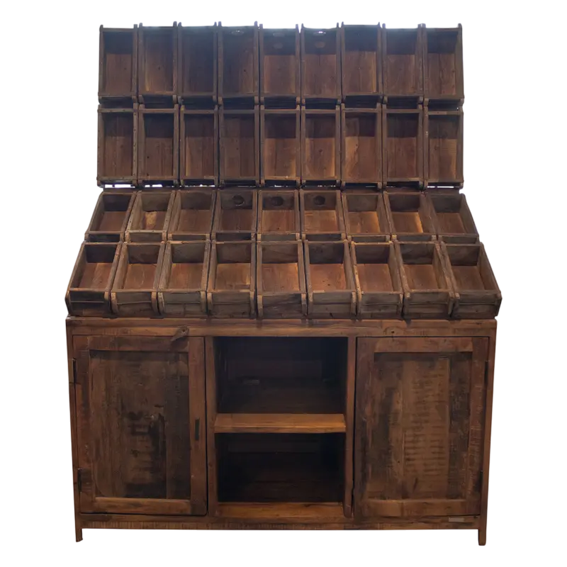 Display cabinet wood 135x60x175