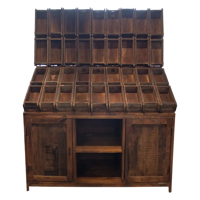 Display cabinet wood 135x60x175