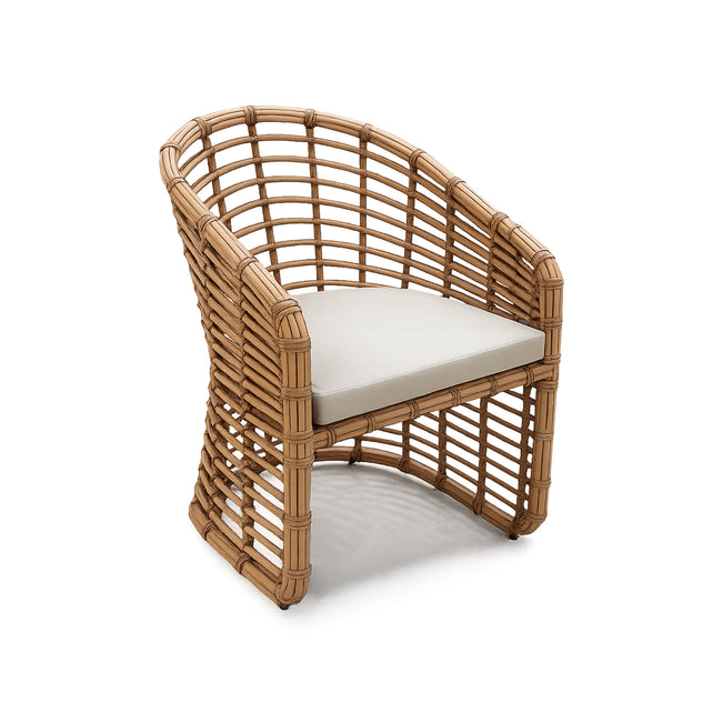 Outdoor-Esszimmerstuhl VANUA 60x65x84cm Natur HDPE-Geflecht