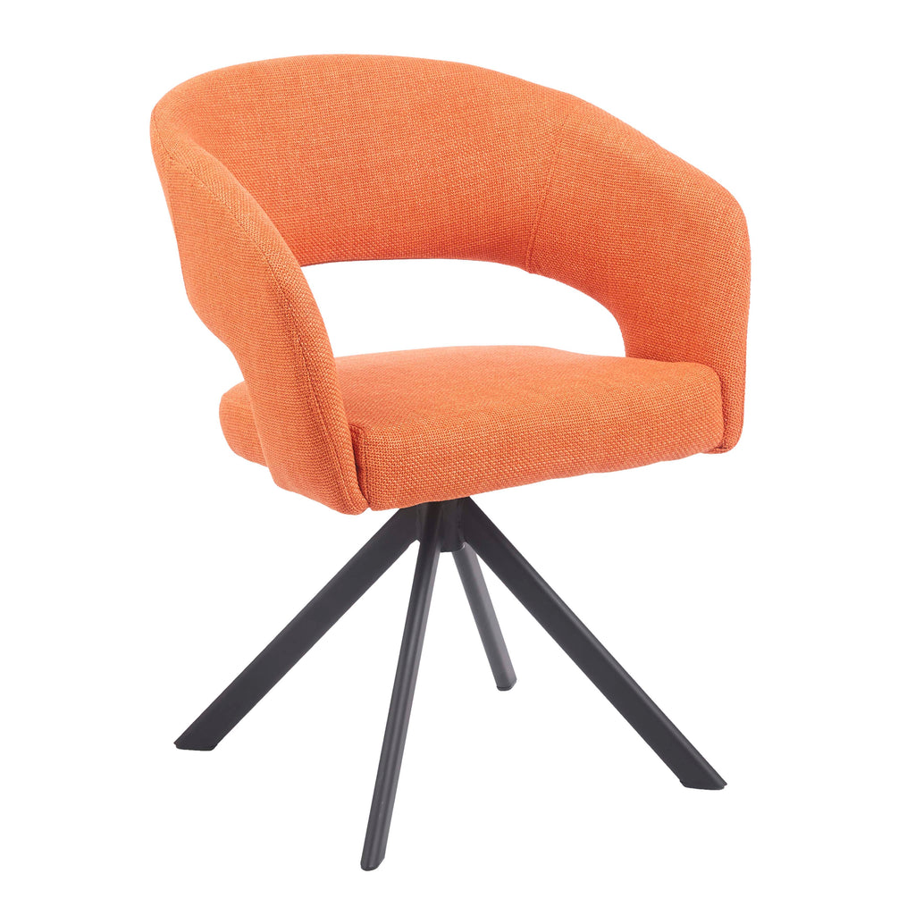OUTLET 2x Dining chair orange IR/BLACK 62x59x82