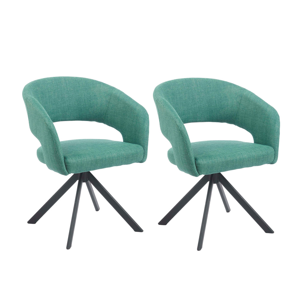 OUTLET 2x Dining chair green IR/BLACK 62x59x82