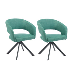 OUTLET 2x Dining chair green IR/BLACK 62x59x82