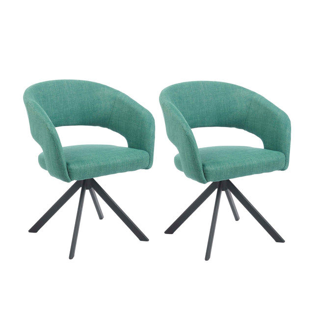 OUTLET 2x Dining chair green IR/BLACK 62x59x82