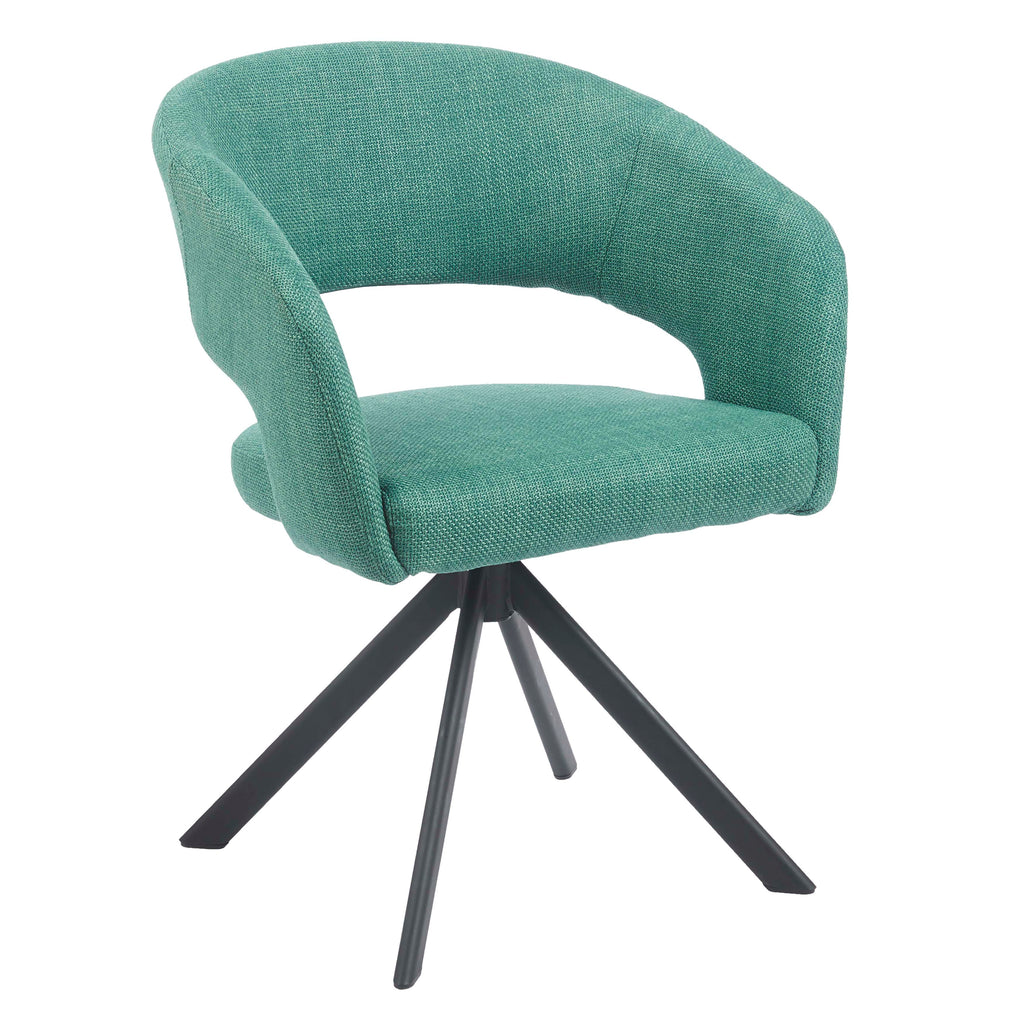 OUTLET 2x Dining chair green IR/BLACK 62x59x82