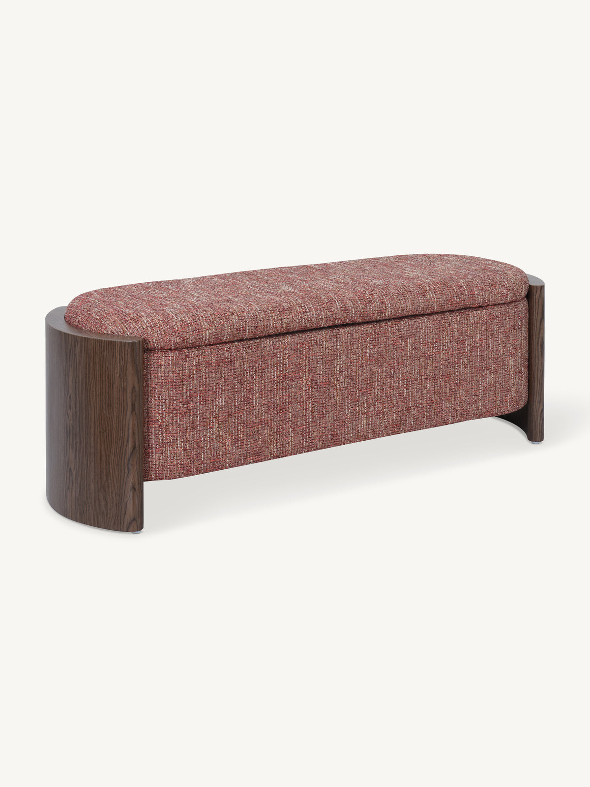 Ottoman VALENTO w/storage 126x43x45cm red
