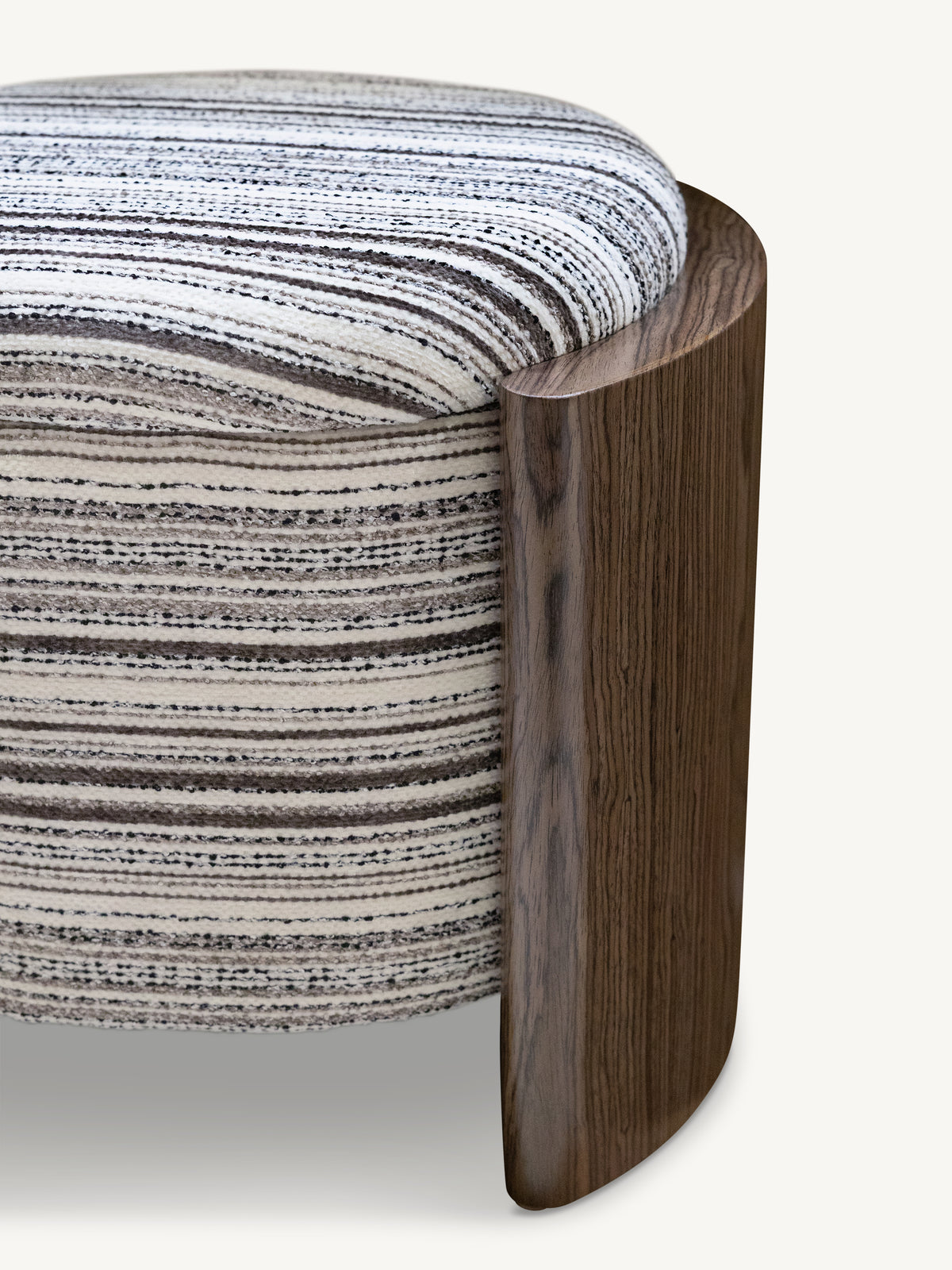 Stool VALENTO w/storage 52x43x45cm brown stripe