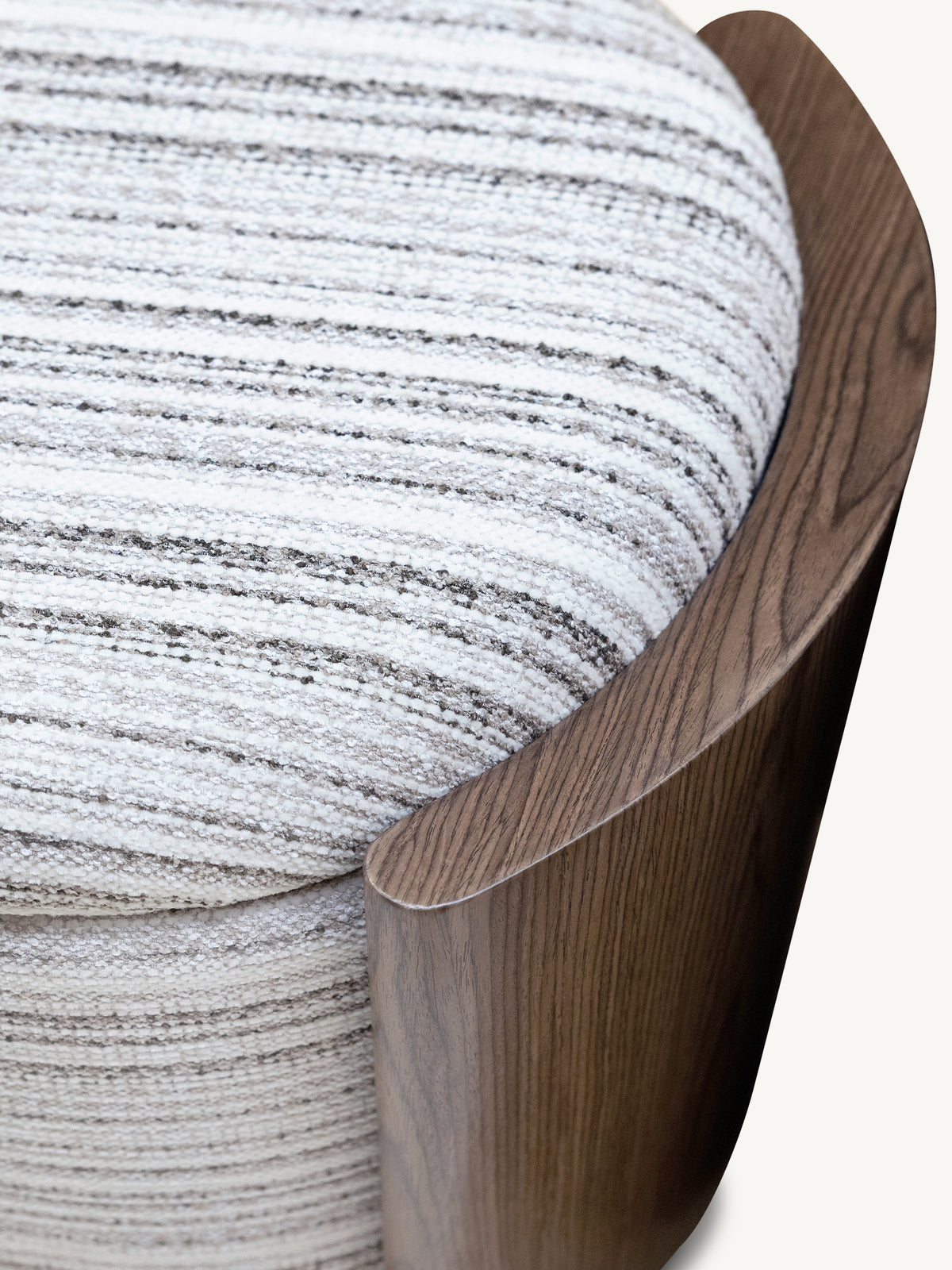 Ottoman VALENTO w/storage 126x43x45cm natural stripe