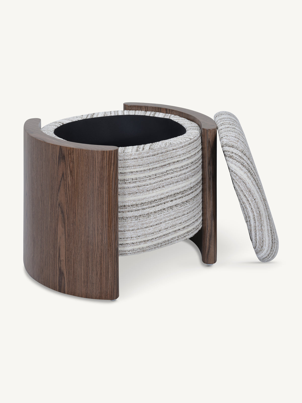 Stool VALENTO w/storage 52x43x45cm natural stripe