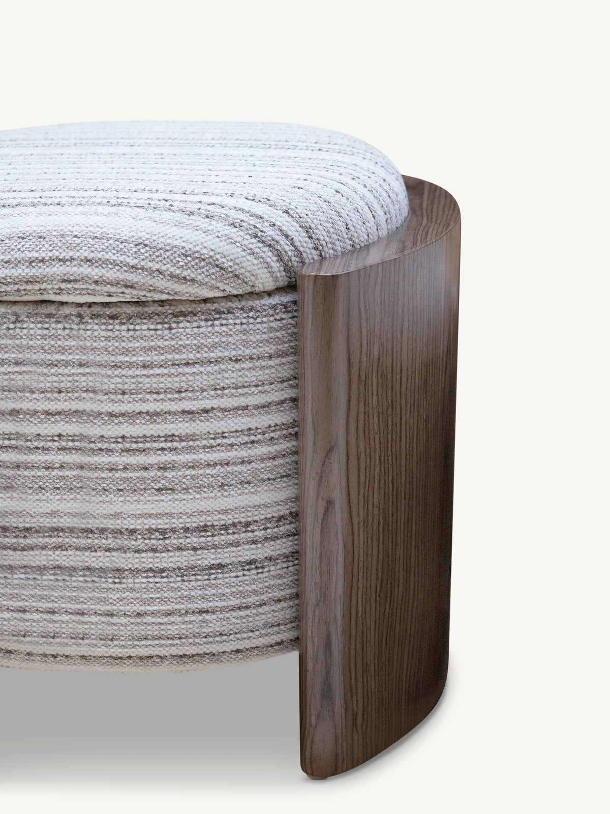 Stool VALENTO w/storage 52x43x45cm natural stripe