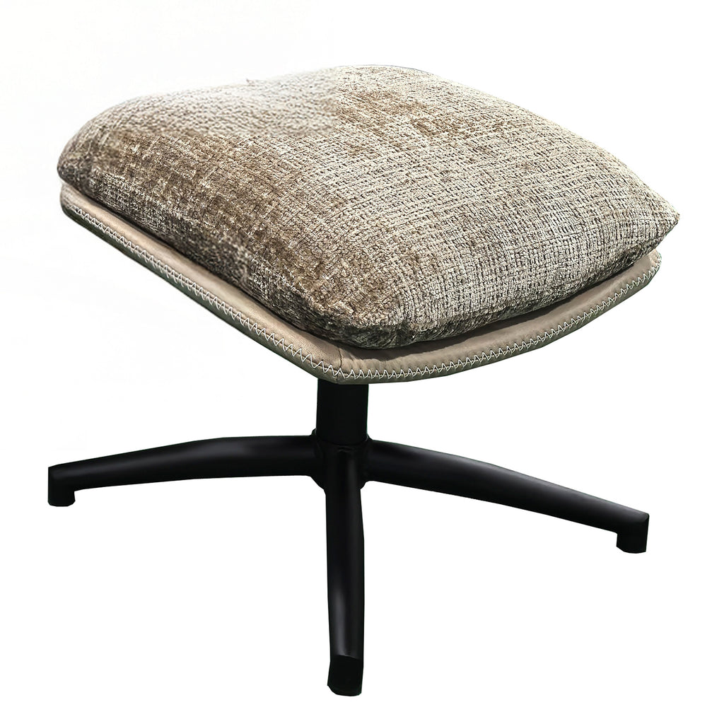 Armchair GEORGE w/ottoman 81x92x100cm brown