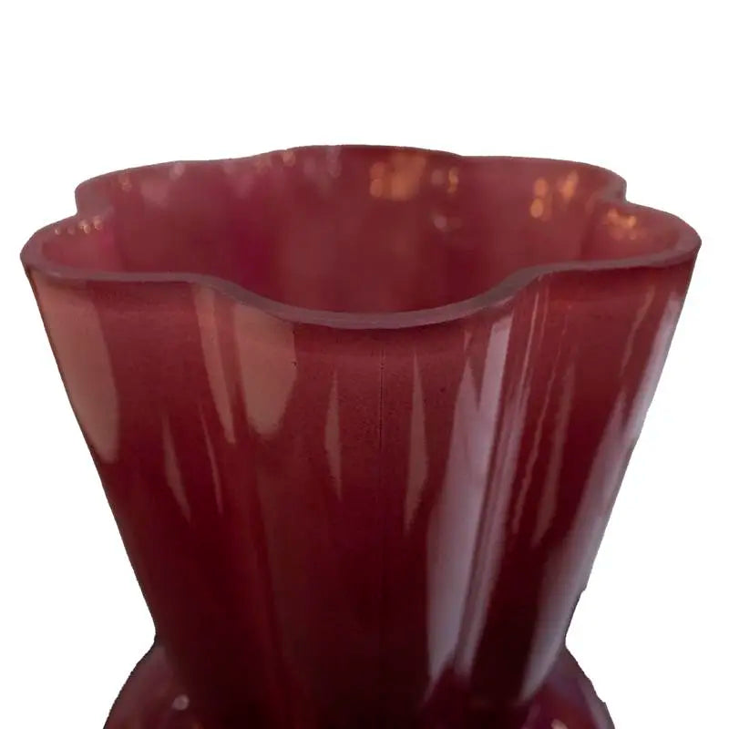 Vase burgundy glass 18x18x28.5