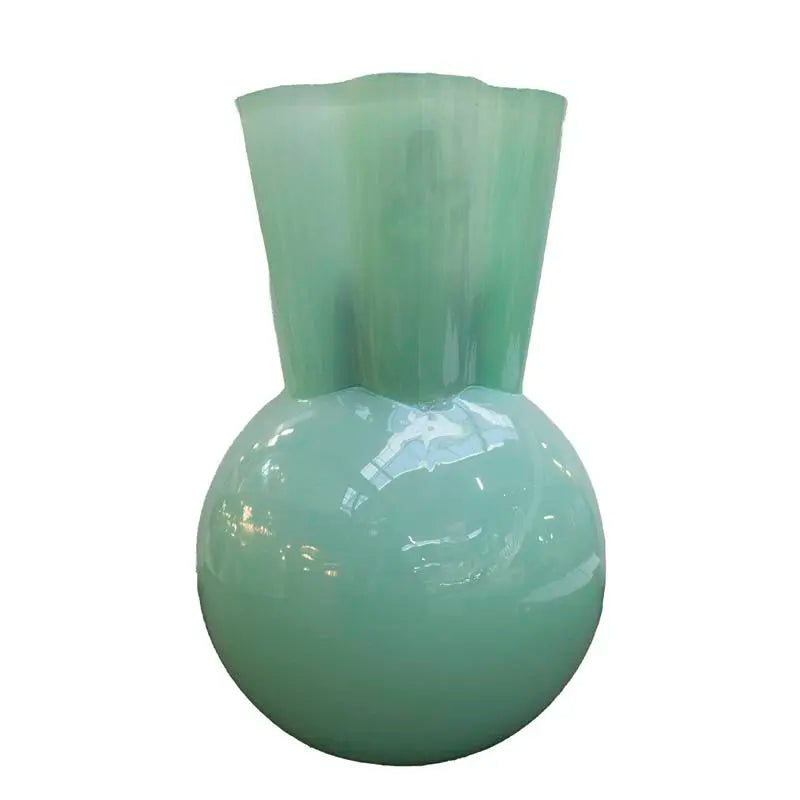 Vase ocean blue glass 14x14x21