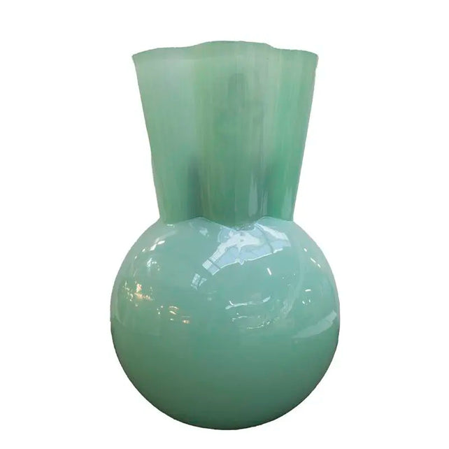 Vase ocean blue glass 14x14x21