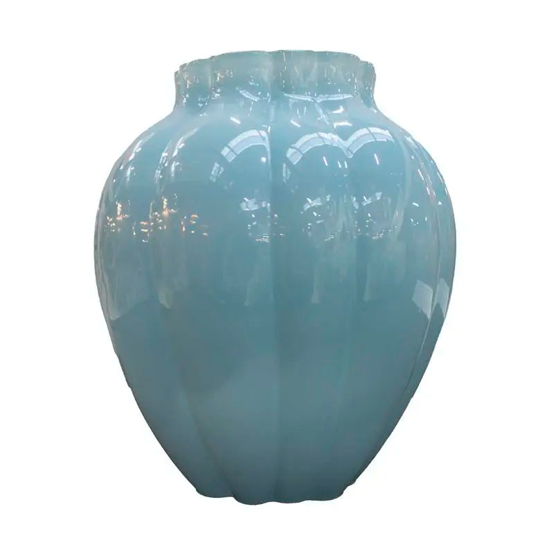 Vase deep blue glass 18x18x20.5