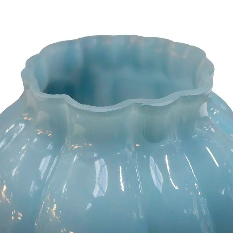 Vase deep blue glass 18x18x20.5