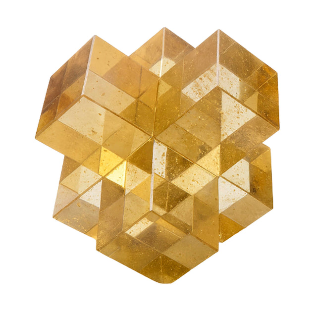Decorative cross natural crystal glass 15x15x15