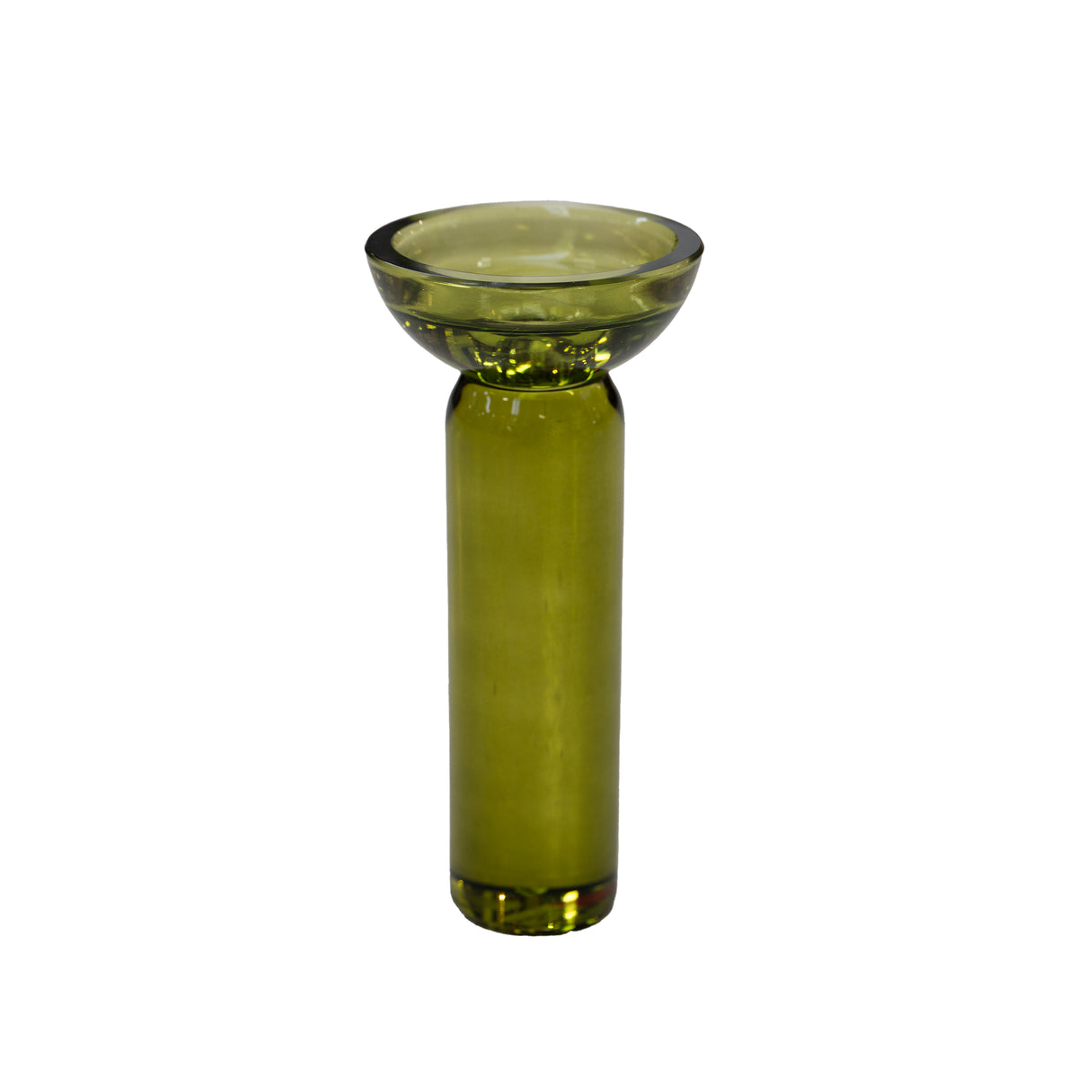 Candle holder CENDRE Ø10x19cm green