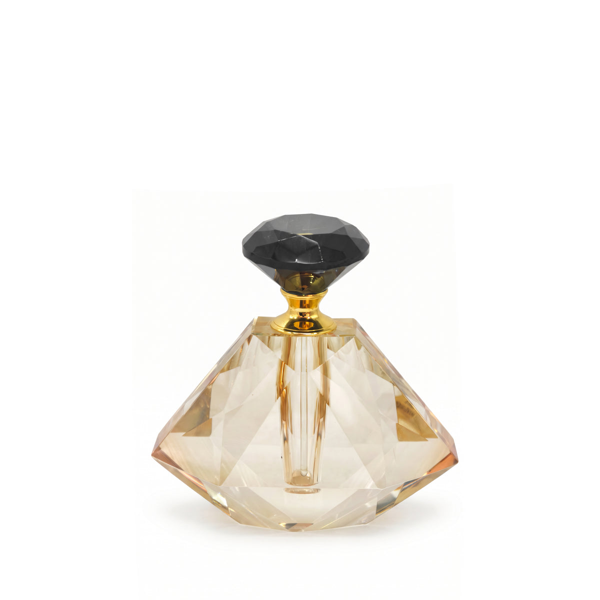 Decorative perfume bottle SOLACE 10x5x12cm gold lustre+black