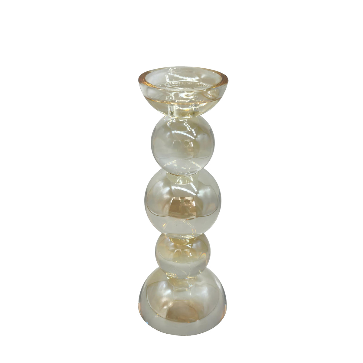 Candle holder ALOUETTE Ø12x30cm gold lustre