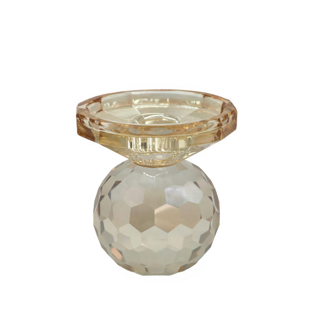 Candle holder LUNELLE Ø9x11cm gold lustre