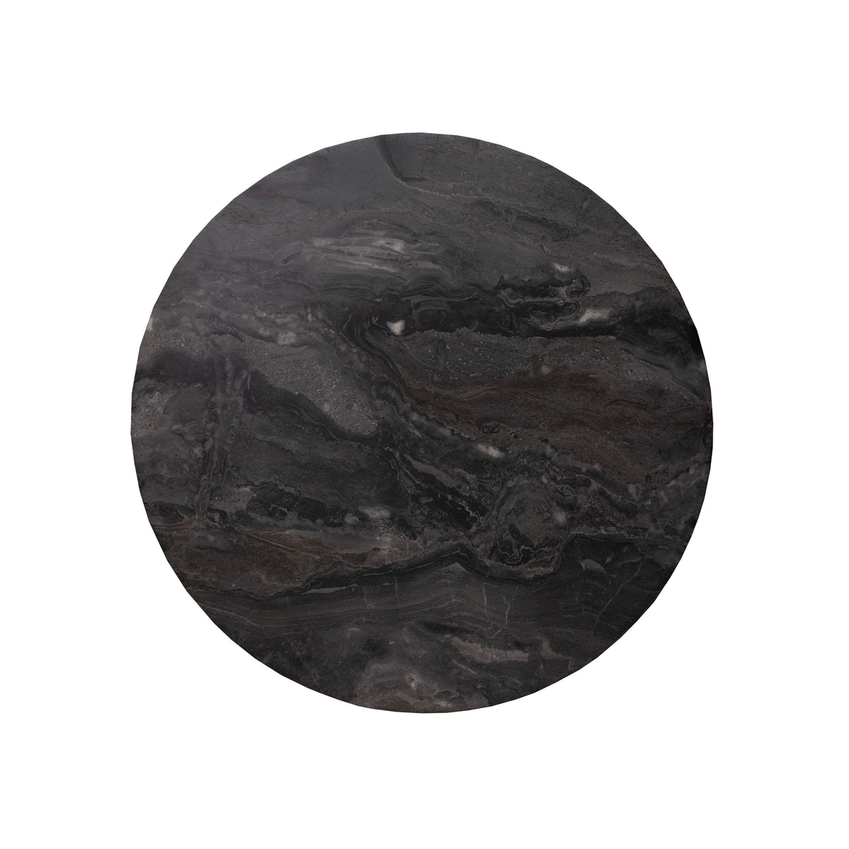 Outdoor PALADIO table top round black HPL 70x70x2