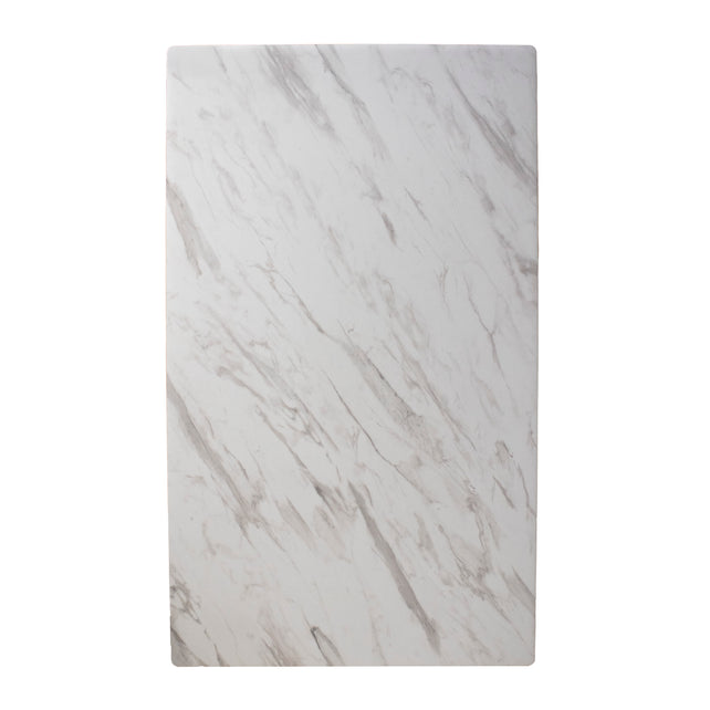 Outdoor table top white HPL 135x80x2