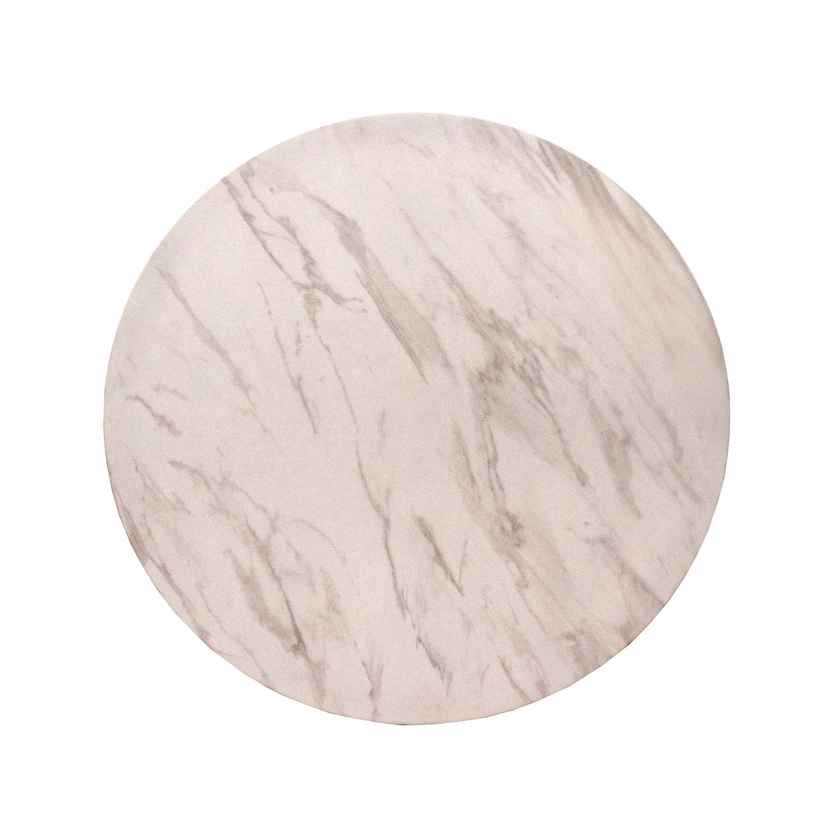 Outdoor table top round white HPL 60x60x2