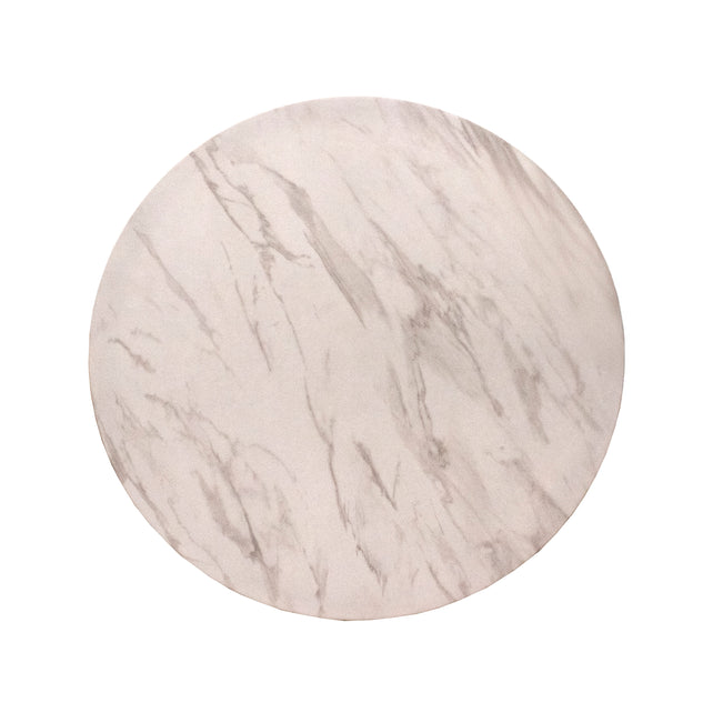 Outdoor table top round white HPL 60x60x2