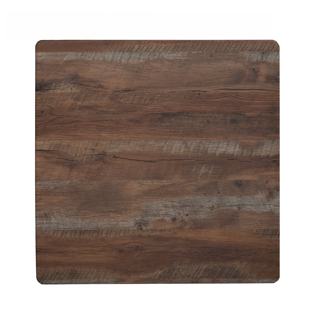 Outdoor table top YUKON rough 70x70x2cm brown
