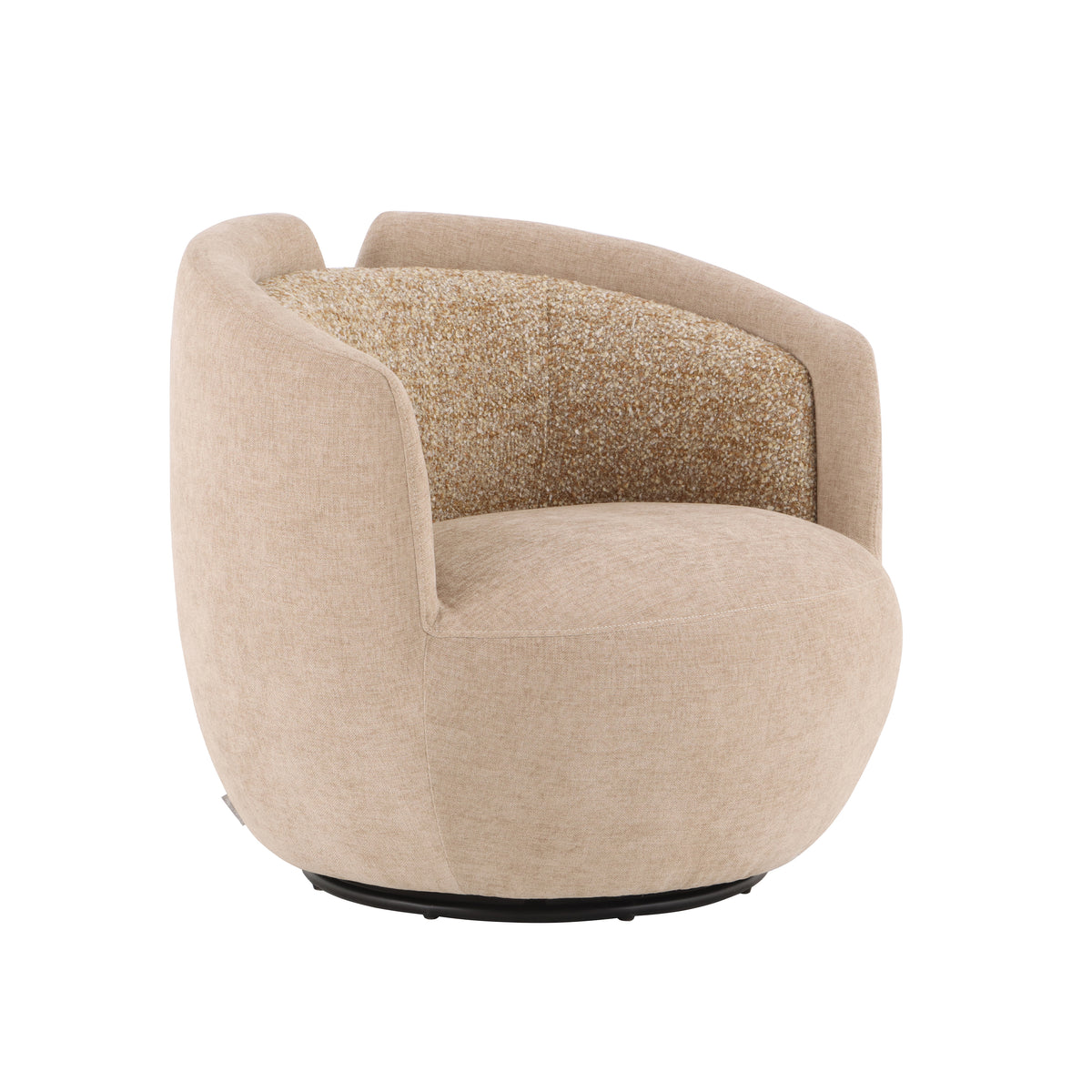 Swivel chair GENEVIEVE 85x82x76cm cream