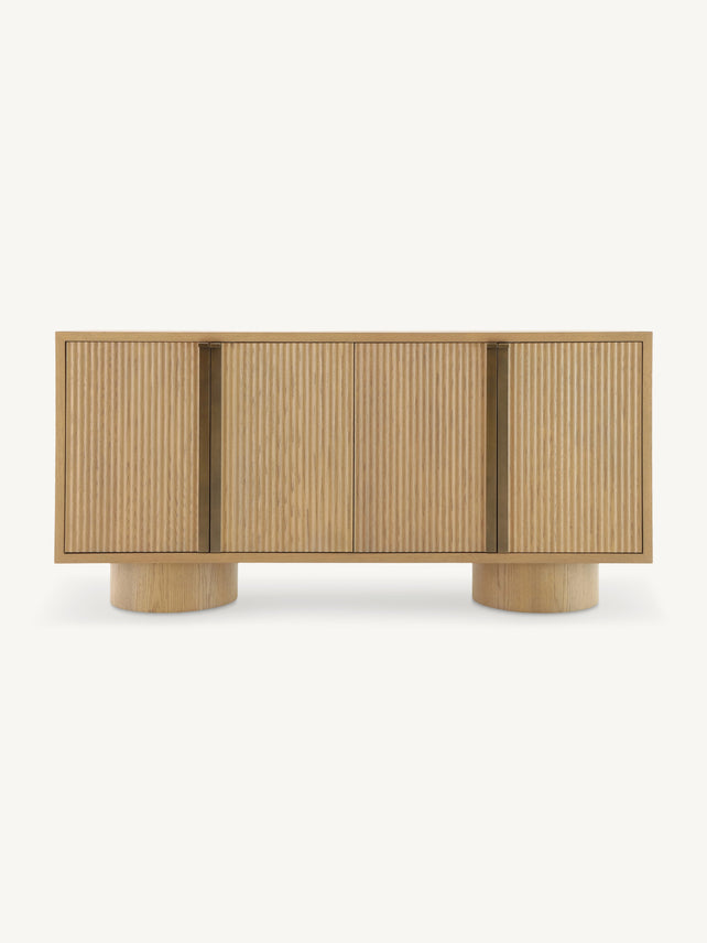Sideboard ALESSIA 180x48x86cm light brown