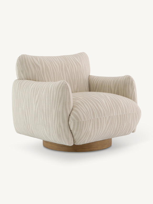 Armchair ADELINA 95x88x81cm zebra beige